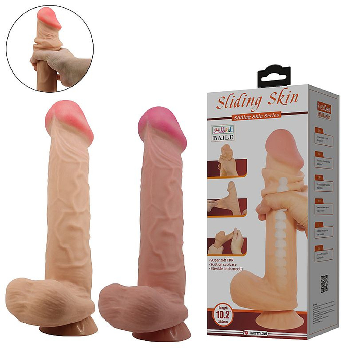 Pênis Realístico em Cyber com Dupla Camada e Ventosa Removível - Mendel - 26 x 5,5cm