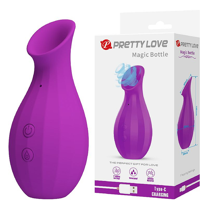 ESTIMULADOR FEMININO -  RECARREGÁVEL COM 7 MODOS DE SUCÇÃO - BOTTLE