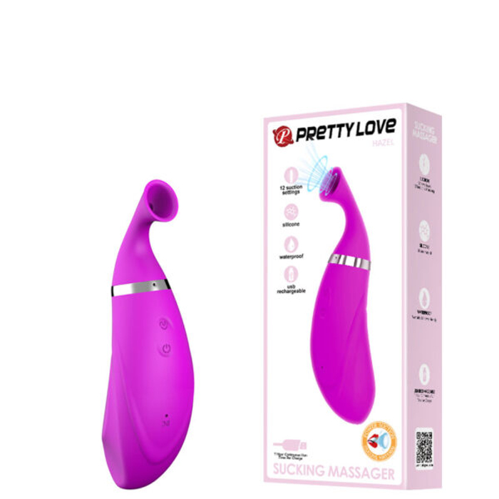 Estimulador Feminino Recarregável com Sucção, Possui 12 Modos de Sucção-BI-014423