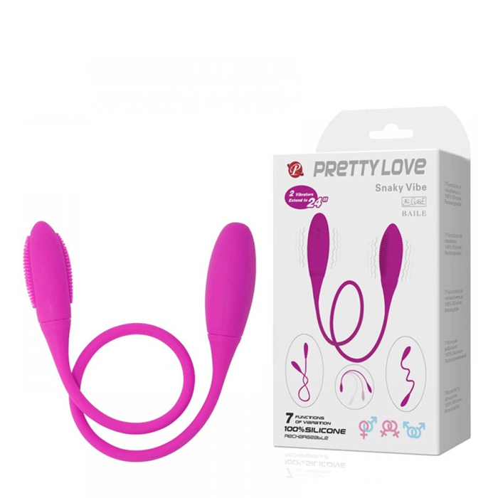 Vibrador Duplo Flexivel Com 7 Modos De Vibraçao-BI-014327