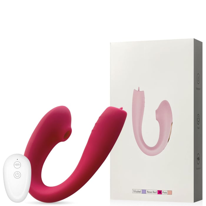 Vibrador Recarregável para Casais com Língua Estimuladora e Controle Wireless – GOOD VIBE TOYS – CS-011