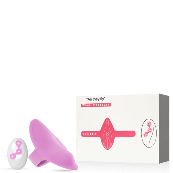 Vibrador Recarregável com Tiras para Calcinha, Possui 10 Modos de Vibração e Controle Remoto –VR-046