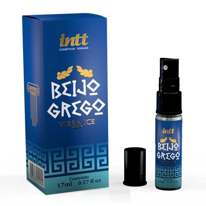Beijo Grego gel com efeito gelado e aroma de menta com cereja 15ml-IN0173