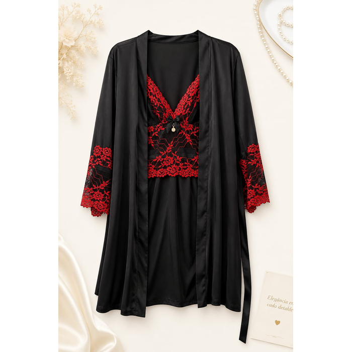 Kit Luxo de Camisola e Robe-BI-052