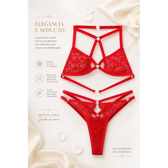 Conjunto Rendado Sem Bojo-BI-009