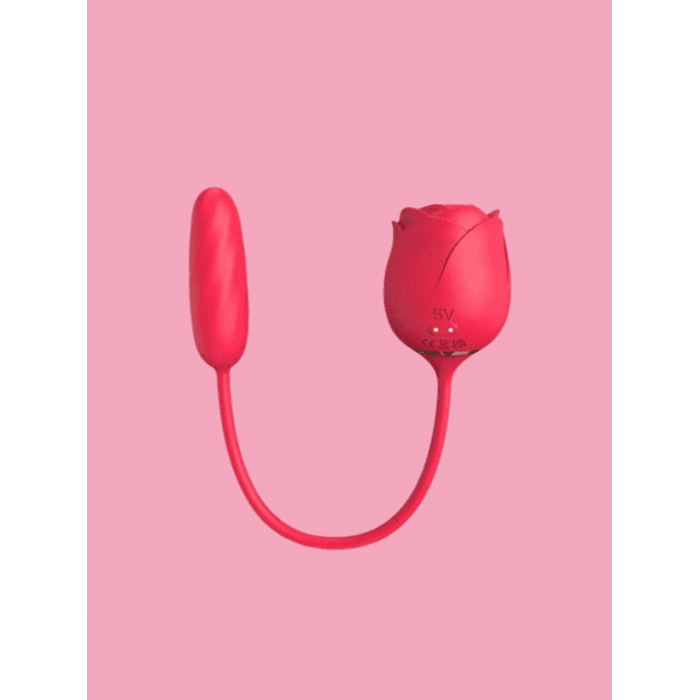 ESTIMULADOR CLITORIANO DUPLO FORMATO DE ROSA MLVS1329