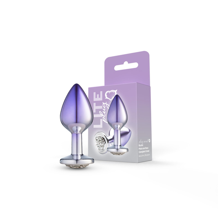 PLUG 274 PRATA ROXO CRISTAL