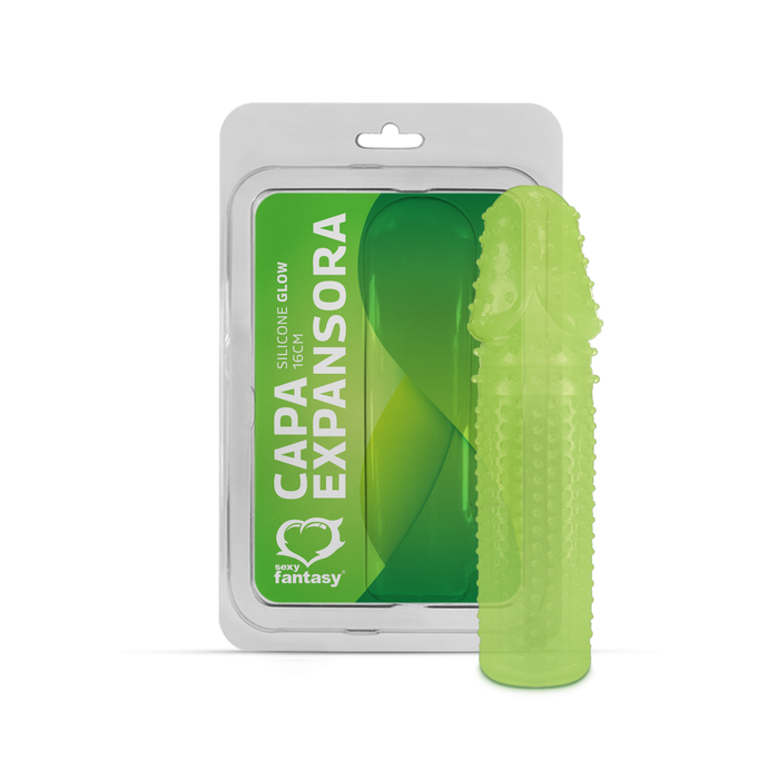 CAPA 703 PENIANA BRILHA NO ESCURO SILICONE 16CM SEXY