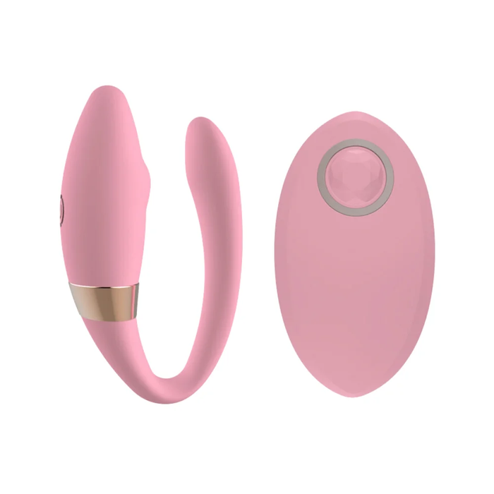 VIBRADOR CASAL COM CONTROLE REMOTO MLCV1053 COR ROSA