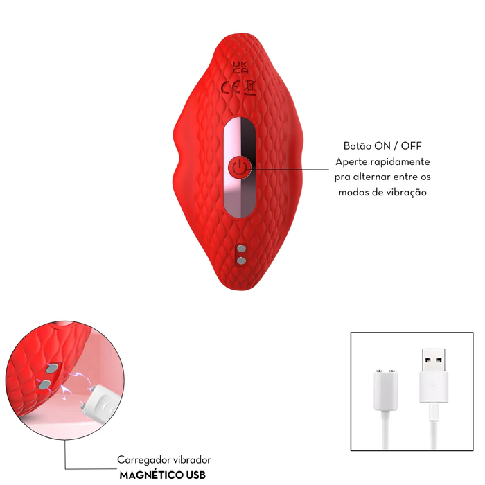 VIBRADOR FORMATO BOCA MLPP3015 9VIBROS
