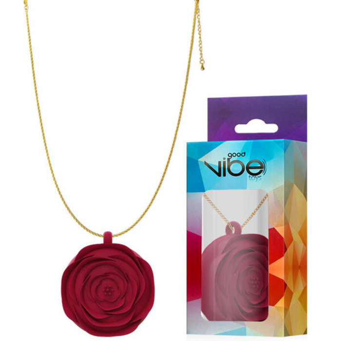 VIBRADOR Colar com Pingente Formato Rosa Recarregável – GOOD VIBE TOYS  3R