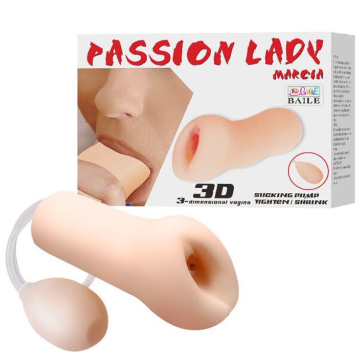MASTURBADOR Masculino Simulador de Sexo Oral com Bomba de Sucção Manual – PASSION LADY MARCIA – BM-009179Q 3R