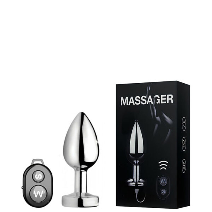 PLUG AP015 Anal Recarregável em Metal com Controle Remoto – PLUG MASSAGER – AP-015 3R