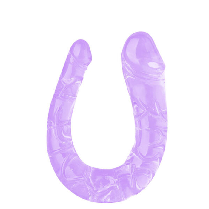 PROTESE Penetrador com Ponta Dupla, Veias Salientes e Glande LILAS TRANSPARENTE – 3R IMPORT –DI-112