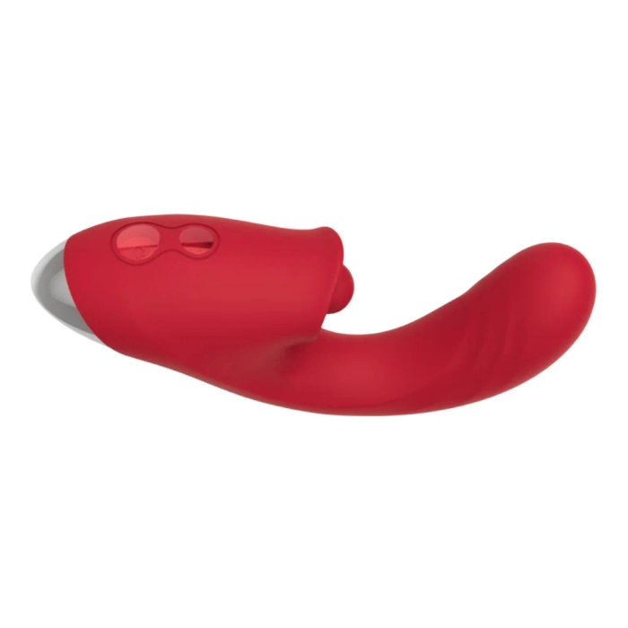 Vibrador com estimulador clitoriano por pulsação MLVE7452