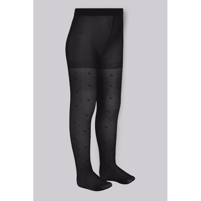 MEIA CALÇA infantil fina com pequeno detalhe gravata 6852