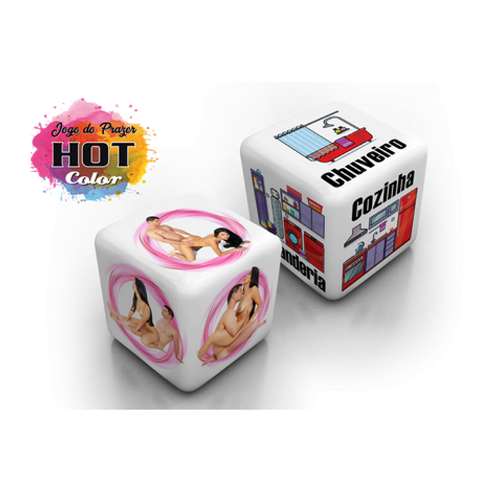 DADO JOGO DO PRAZER HOT COLOR (2 DADOS) ER-04