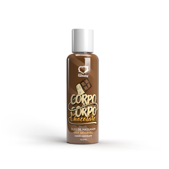 ÓLEO DE MASSAGEM HOT BEIJÁVEL - CORPO A CORPO CHOCOLATE - 100ML
