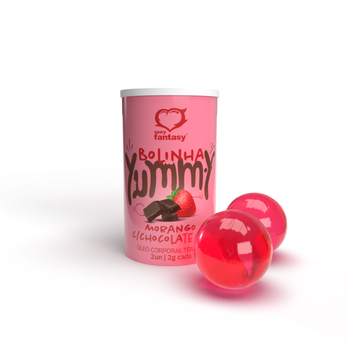 CÁPSULA BEIJÁVEL - YUMMY MORANGO COM CHOCOLATE HOT COM 2 UN - 2G