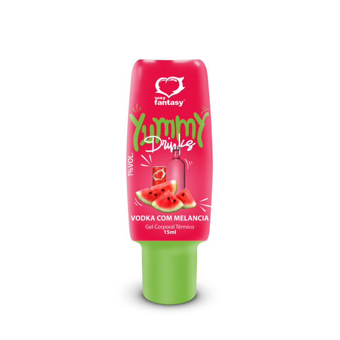 GEL TÉRMICO ALCOÓLICO BEIJÁVEL - YUMMY DRINKS VODKA COM MELÂNCIA - 15ML