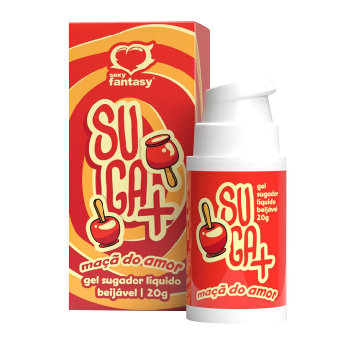 GEL SUGADOR LIQUIDO BEIJÁVEL SUGA+ MAÇÃ DO AMOR - 20G