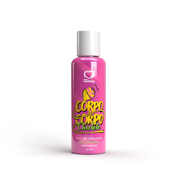 ÓLEO DE MASSAGEM HOT BEIJÁVEL - CORPO A CORPO CHICLETE - 100ML