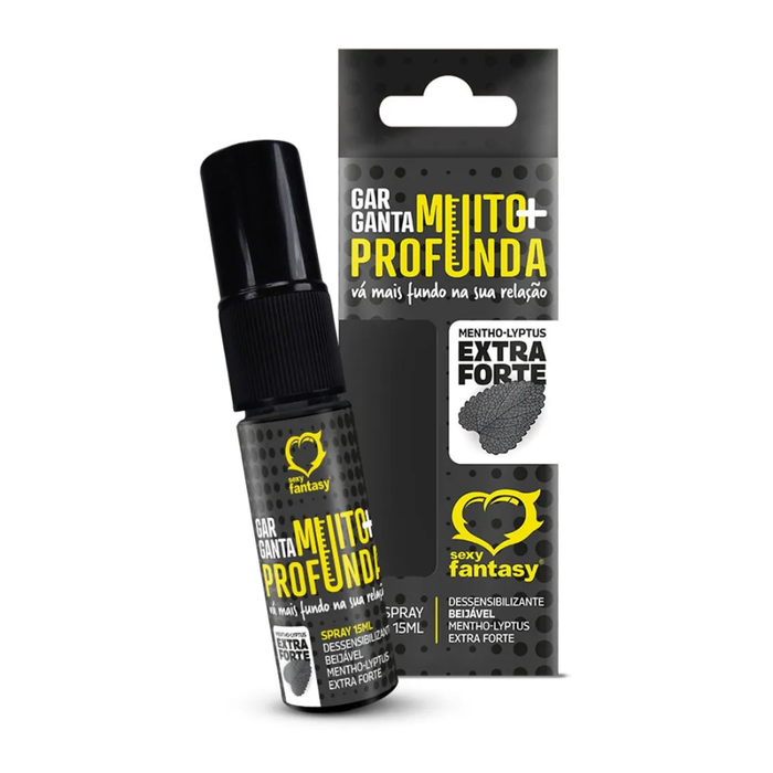 SPRAY DESSENSIBILIZANTE BEIJÁVEL - GARGANTA MUITO+ PROFUNDA MENTHO-LYPTUS EXTRA FORTE - 15ML