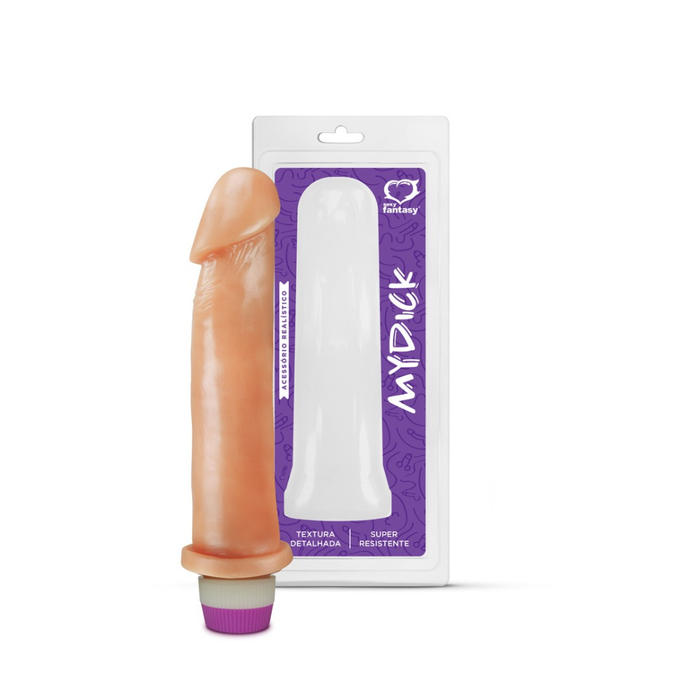 PÊNIS REALÍSTICO S/ ESCROTO E C/ VIBRO - 22 X 5,8 CM