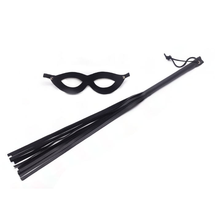 KIT CHICOTE E MÁSCARA TIAZINHA PRETO - 35 CM