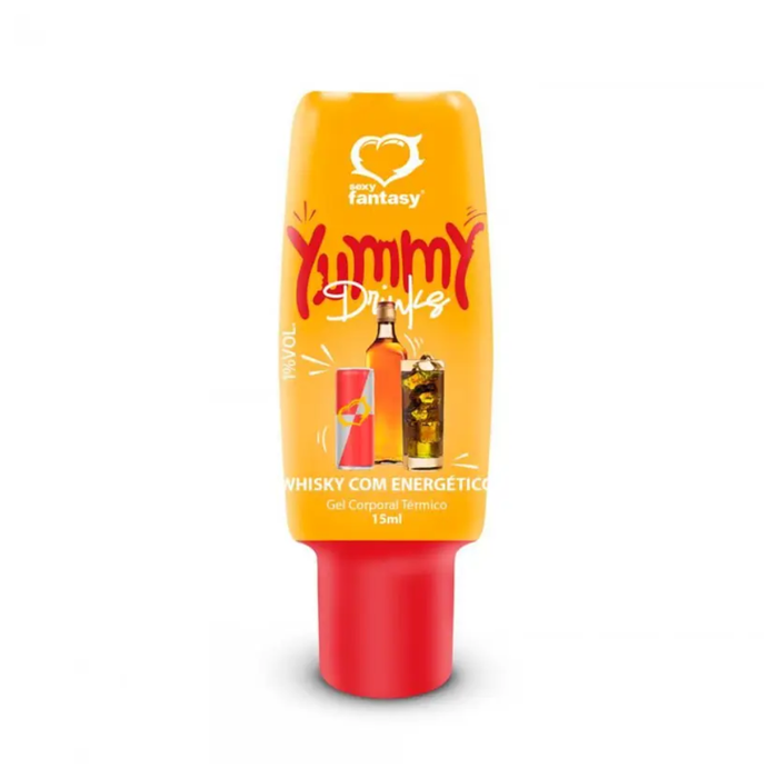 GEL TÉRMICO ALCOÓLICO BEIJÁVEL - YUMMY WHISKY COM ENERGÉTICO - 15ML