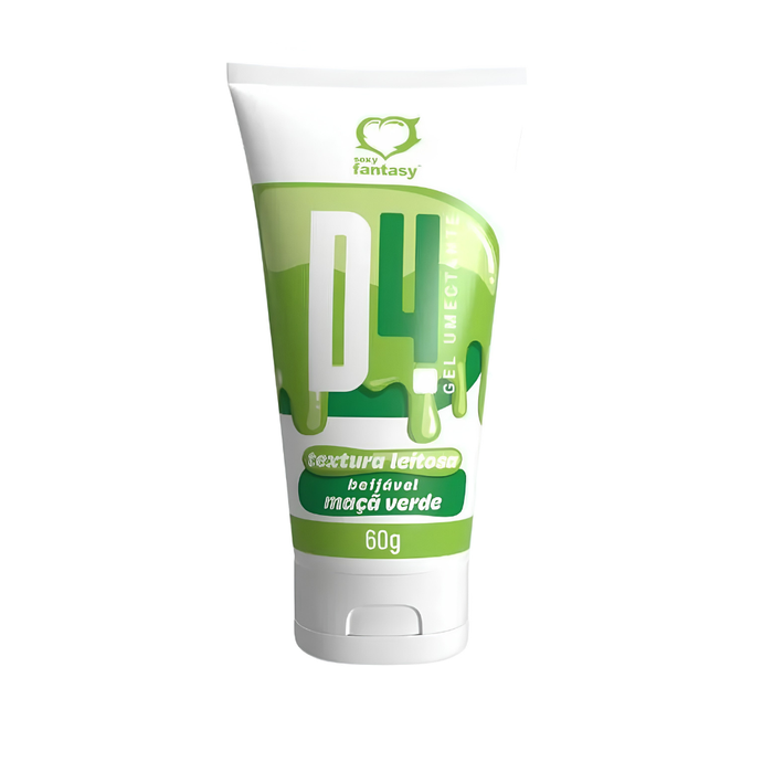 Lubrificante Beijável Textura Leitosa - D4 Maçã Verde 60g.