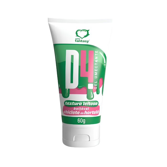 Lubrificante Beijável Textura Leitosa - D4 Chiclete de Hortelã 60g.