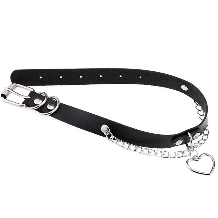 CHOCKER REBITE - COLEIRA COM CORAÇÃO E CORRENTE - SI