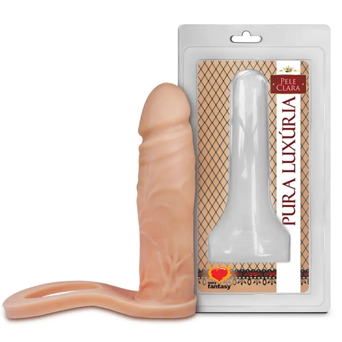 Pênis Realístico com Anel Companheiro - 12,4cm X 3cm Sexy Fantasy