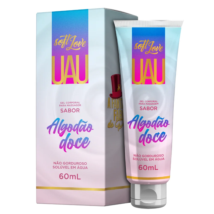 LUBRIFICANTE UAU ALGODÃO DOCE - 60ML SOFT LOVE