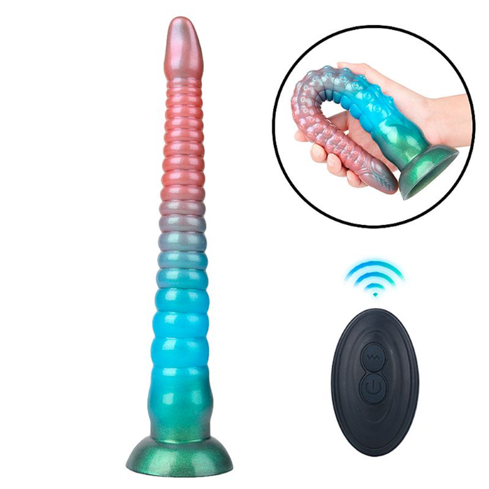 PLUG ANAL ALIEN COM VIBRAÇÃO COM CONTROLE REMOTO - 31,5 X 4,7CM