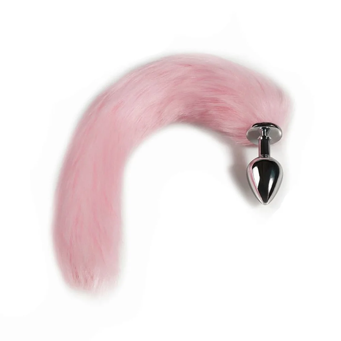 PLUG ANAL RABO DE RAPOSA - ROSA BEBE P