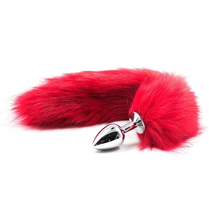PLUG ANAL RABO DE RAPOSA VERMELHO - TAM P