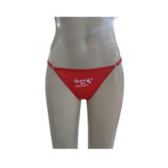 CALCINHA FETICHE VERMELHO - QUERO SEU LEITINHO