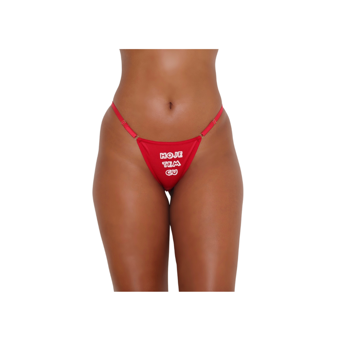 CALCINHA FETICHE VERMELHO - HOJE TEM CU