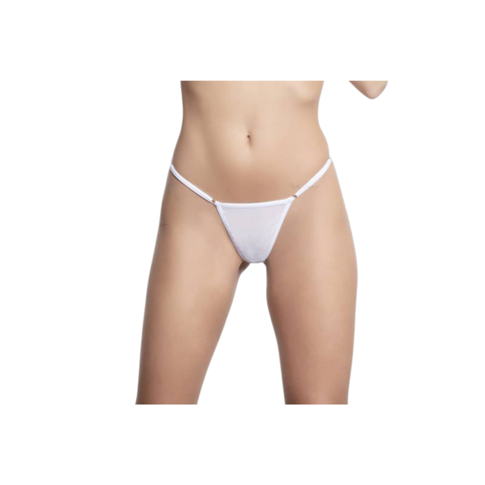CALCINHA FIO TULE COM ARGOLINHA - BRANCO