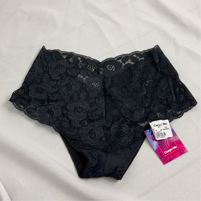 CALCINHA DE RENDA - PRETO - TAM EG