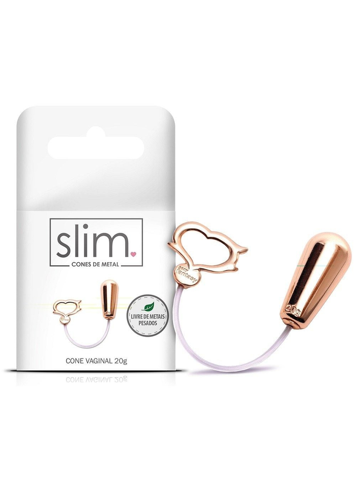 CONE LUXO VAGINAL EM METAL 20G LINHA SLIM SEXY FANTASY