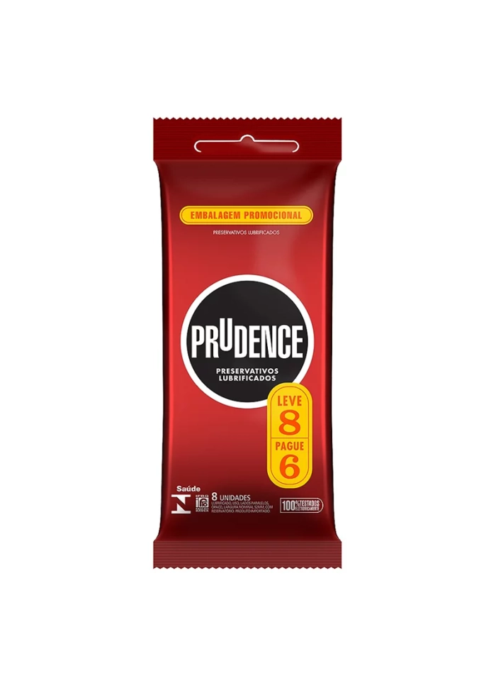 PRESERVATIVO LUBRIFICADO PRUDENCE 8 UNIDADES