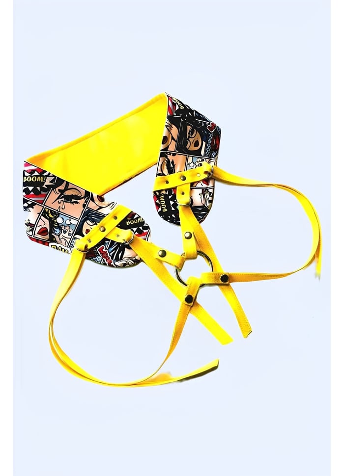Cinta Strap-on ajustável com anel de metal Cartoon Ltoys