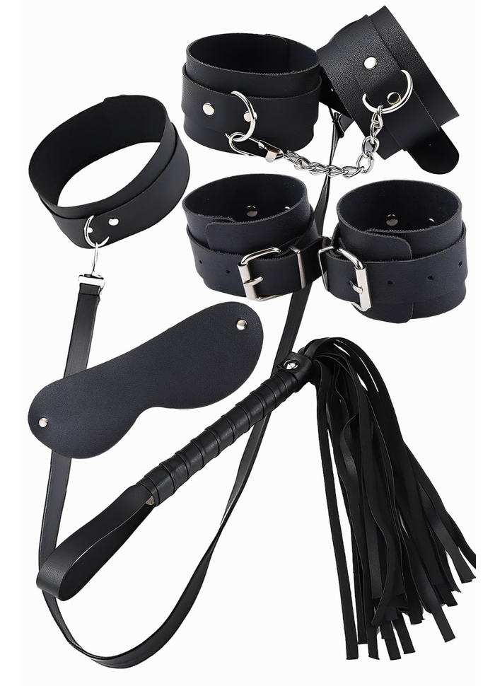 KIT COMPLETO BDSM COM 5 ITENS FETICHE