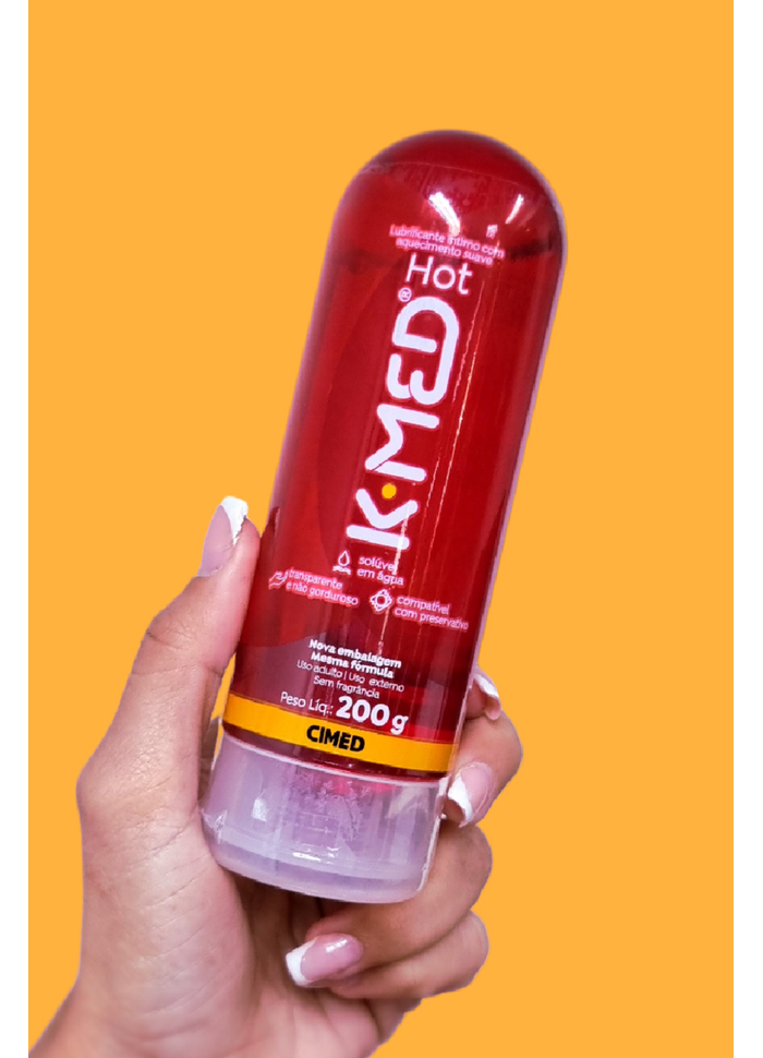 K-MED 2 EM 1 GEL DE MASSAGEM E LUBRIFICANTE ÍNTIMO HOT 200ML