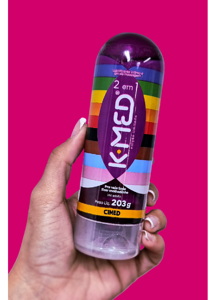 K-MED 2 EM 1 GEL DE MASSAGEM E LUBRIFICANTE ÍNTIMO 203ML