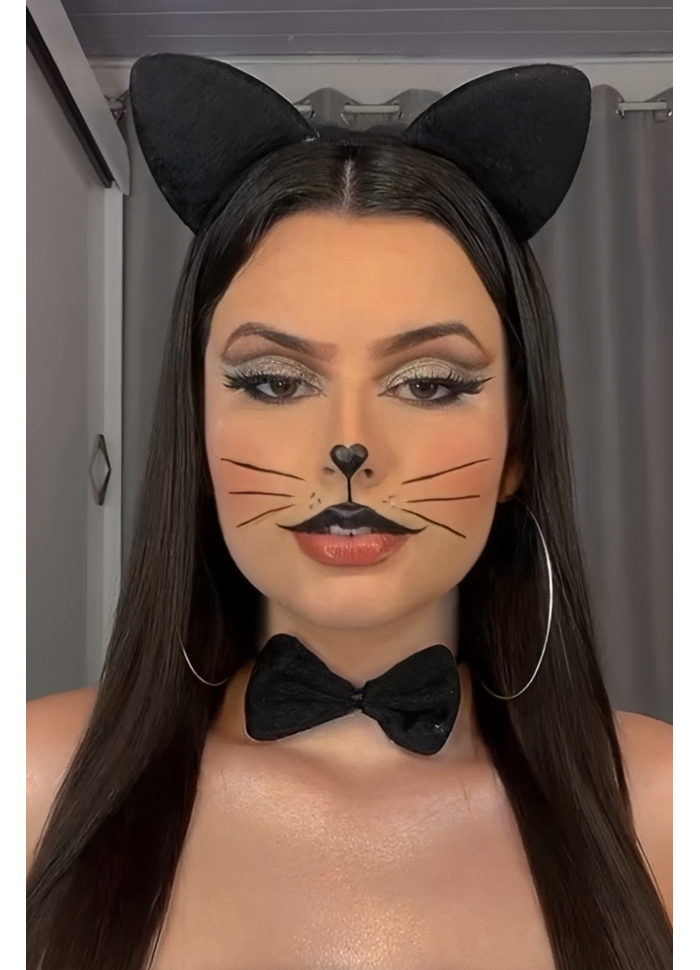 Arquinho Gatinha com Gravatinha e rabinho