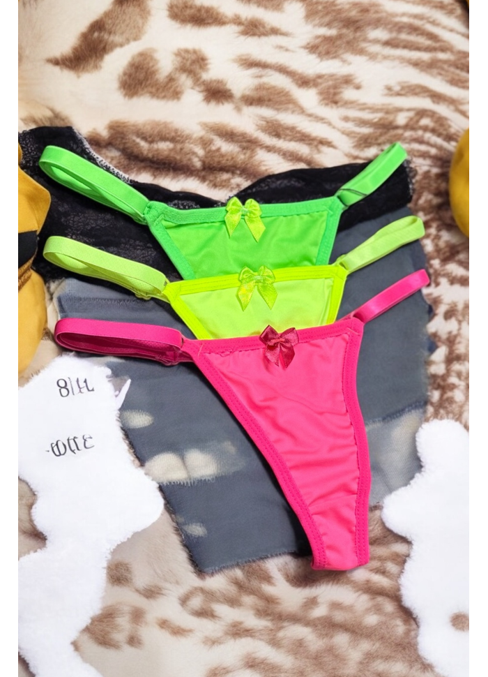 Kit com 2 Calcinhas Neon vibes 